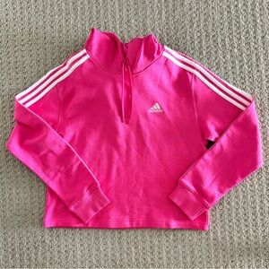 NWT Adidas Hot Pink Cotton Terry Hoodie